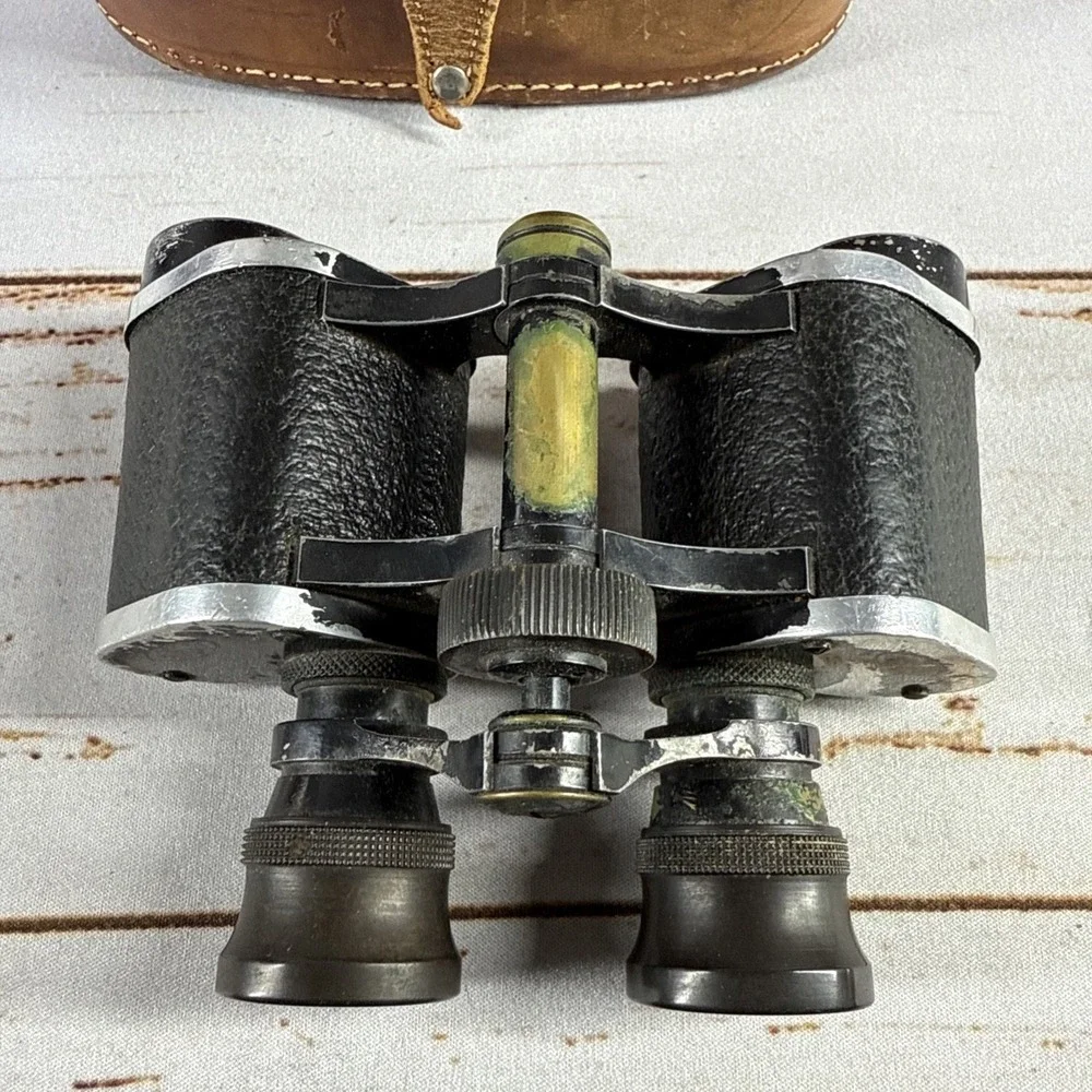Vintage 1930s–40s MOHRSON Binoculars 8x25 Optics WWII Military France with Case